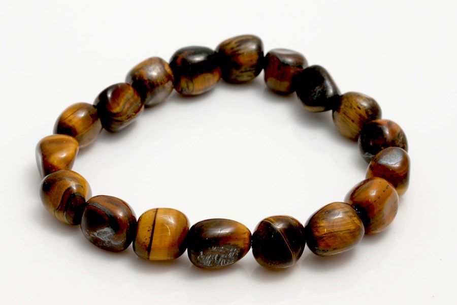 Bild von Tigerauge Nuggets Crazy  9-12mm Armband