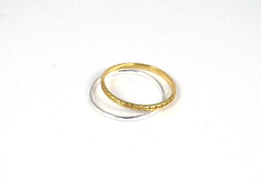 Bild von Ringe im 2er Set, 1x vergoldet, 1x silber