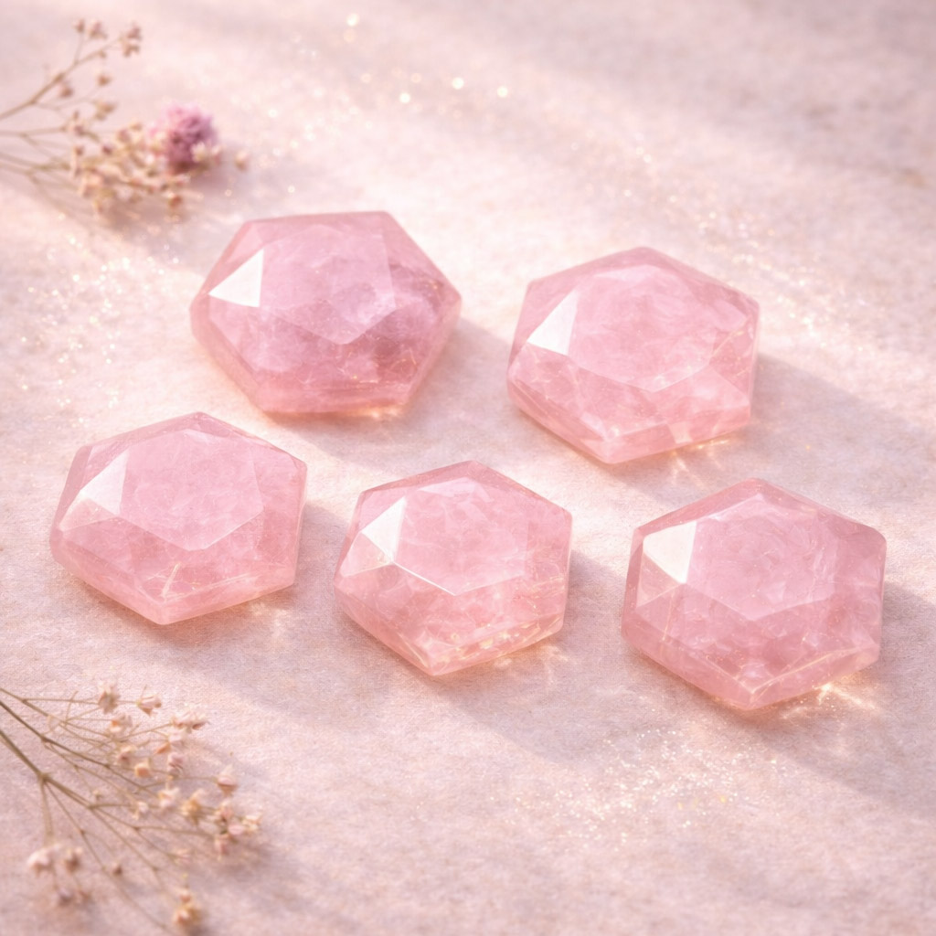 Bild von Rosenquarz Feen Steine 20-30mm
