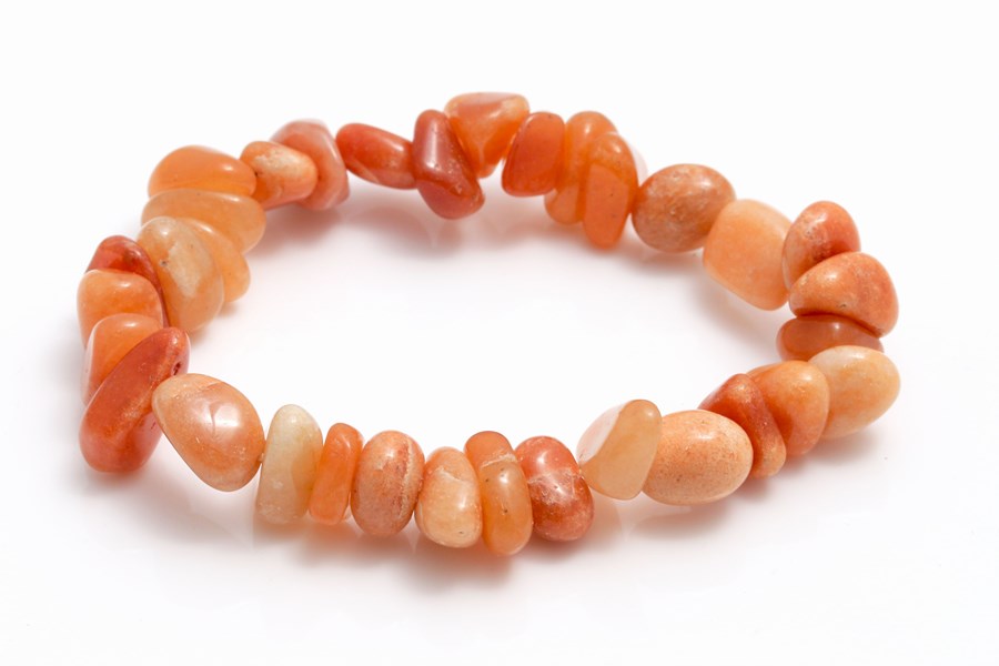 Bild von Roter Aventurin Nuggets Crazy  9-12mm Armband