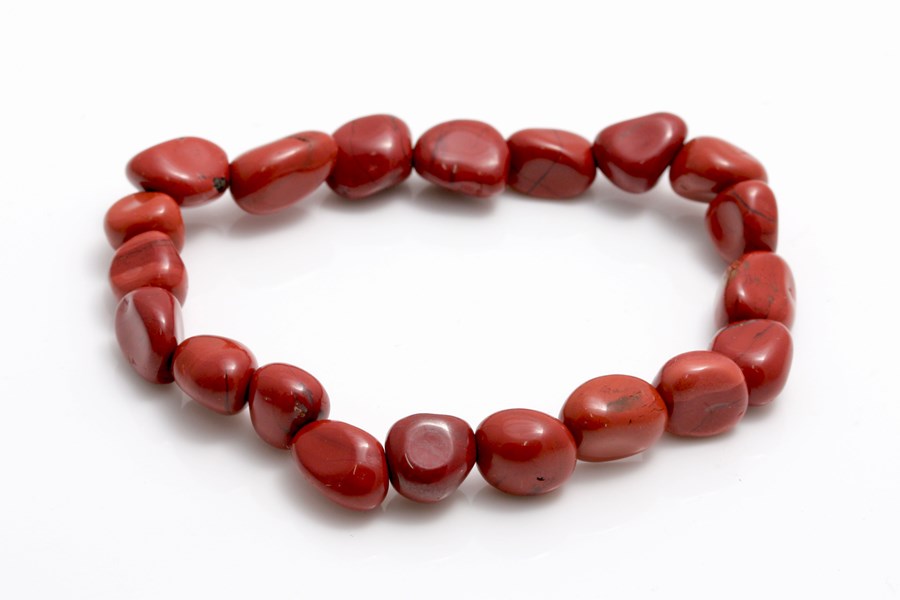 Bild von Roter Jaspis Nuggets Crazy  9-12mm Armband